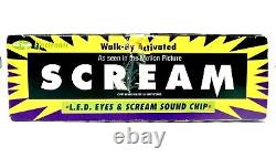 RARE Vintage Fun World SCREAM Electronic Wall & Door Plaque with Light Up Eyes