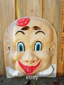 RARE Vintage GIANT 19 1/2 X 24 Halloween Mask store display