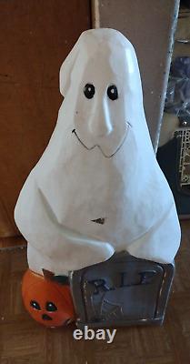 RARE Vintage Halloween Blow Mold-Ghost-Tombstone-Pumpkin -36 NEW BULBS