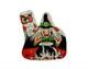 Rare Vintage Halloween Witch Noisemaker Tin Litho Owl Cauldron U. S. Metal Toy