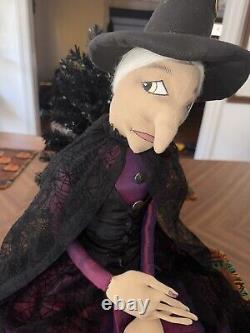 RARE Vintage Joe Spencer Gathered Traditions Shelf Sitter Halloween Witch 40