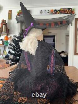 RARE Vintage Joe Spencer Gathered Traditions Shelf Sitter Halloween Witch 40