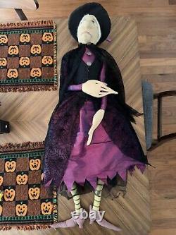 RARE Vintage Joe Spencer Gathered Traditions Shelf Sitter Halloween Witch 40