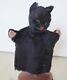 Rare Vintage Kersa Black Cat Hand Puppet For Halloween