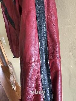 RARE? Vintage Michael Jackson THRILLER Biker Real Leather Jacket SZ 3/4