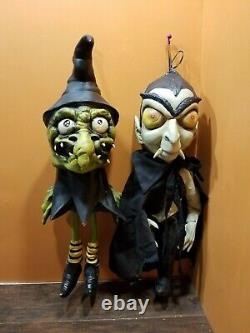 RARE Vintage PMG Witch Vampire Dracula Rubber Latex Halloween Decoration Lot Set