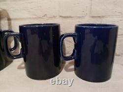 RARE Vintage Pick Your Poison Mugs Cobalt Blue Gold Belladonna Arsenic Halloween