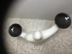RARE Vintage Pottery Halloween Ghost Candle Holder