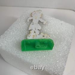 RARE! Vintage Rosbro Hard Plastic Pumpkin Sucker Holder
