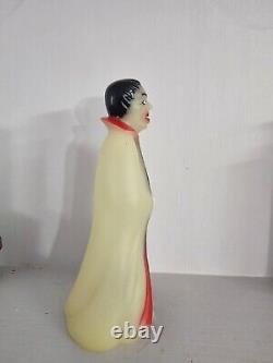 RARE Vintage TOPSTONE Vinyl Coin Bank 7 Tall DRACULA Glow In the Dark HALLOWEEN