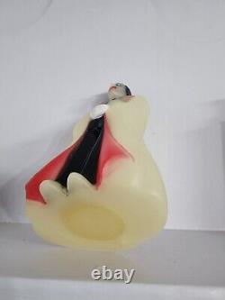 RARE Vintage TOPSTONE Vinyl Coin Bank 7 Tall DRACULA Glow In the Dark HALLOWEEN