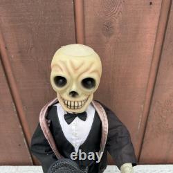 RARE Vintage Telco 1988 Skeleton With Cobra Snake Light Up Motion-ette