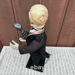 RARE Vintage Telco 1988 Skeleton With Cobra Snake Light Up Motion-ette