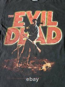 RARE Vintage The Evil Dead Black T-Shirt 666 Horror Halloween Sam Raimi Movie M
