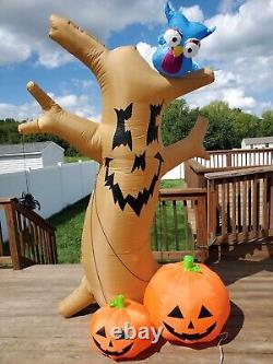 RARE Vintage Totally Ghoul Airblown Inflatable 8ft Tree with Pumpkins Halloween