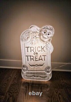 RARE Vintage Trick or Treat Gravestone Halloween blowmold