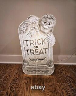 RARE Vintage Trick or Treat Gravestone Halloween blowmold