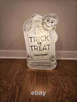 RARE Vintage Trick or Treat Gravestone Halloween blowmold