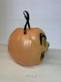 RARE Vtg 1960s TOPSTONE Halloween GHOUL Jack-O-Lantern Blow Mold JOL Candy Pail