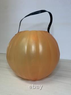 RARE Vtg 1960s TOPSTONE Halloween GHOUL Jack-O-Lantern Blow Mold JOL Candy Pail