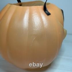 RARE Vtg 1960s TOPSTONE Halloween GHOUL Jack-O-Lantern Blow Mold JOL Candy Pail