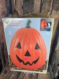 RARE Vtg Empire 27 Giant Hanging Pumpkin Box & Manual #7419 Halloween Blow Mold