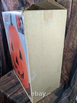 RARE Vtg Empire 27 Giant Hanging Pumpkin Box & Manual #7419 Halloween Blow Mold