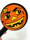 Rare Vtg Halloween Cohn Tin Litho Jol Pumpkin Noisemaker Rattle