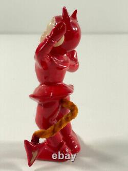 RARE vtg WALES Porcelain 5 China Devil figurine statue halloween japan