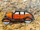 Rare 1930's Vintage Chrysler Air Flow In Halloween Colors Black / Orange Ashtray