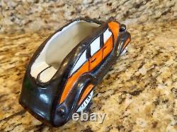 Rare 1930's Vintage Chrysler Air Flow In Halloween Colors Black / Orange Ashtray