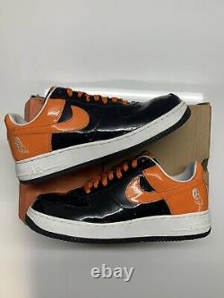 Rare 2005 Nike Air Force 1 Halloween Orange Black Vintage Size 10.5 Premium Af1