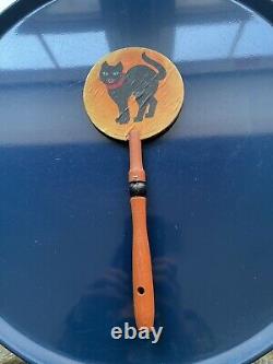 Rare Antique Clanger/horn Halloween Paddle Germany 1930s Wood