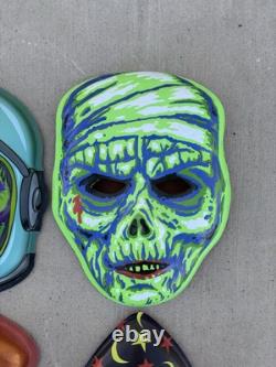 Rare Ben Cooper Ghoulsville Horror Decor Retro A Go Go Lot Of 9 Halloween Masks
