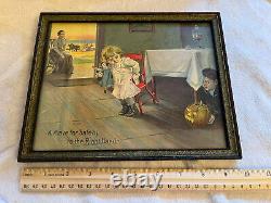 Rare C 1900 Antique Halloween Advertising Print Jack-o-Lantern Safety Farming
