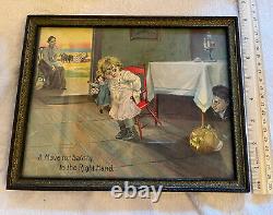 Rare C 1900 Antique Halloween Advertising Print Jack-o-Lantern Safety Farming