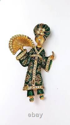 Rare Ciner Japanese Lady Brooch