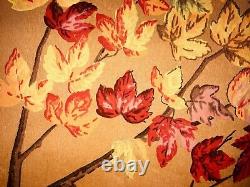 Rare Early Halloween Vintage Dennison Halloween Crepe Paper Autumn Maple Leaves