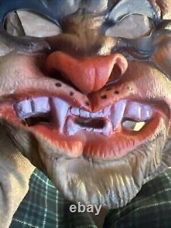 Rare FESTIVAL 81 Vintage Monster Dracula Vampire Halloween Mask withInsert & Hair