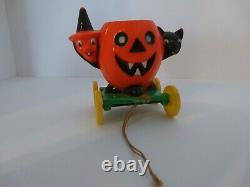 Rare Rosbro vintage halloween plastic candy container