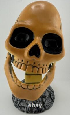 Rare Skeleton Head Sings Monster Mash Moves Vintage Halloween