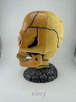 Rare Skeleton Head Sings Monster Mash Moves Vintage Halloween