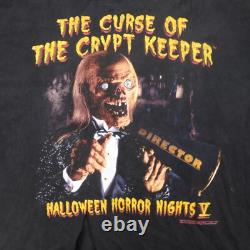 Rare VTG The Curse of the Crypt Keeper Halloween Horror Nights V T Shirt 90s 2XL