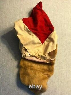 Rare Vintage 1950s Halloween or Christmas Santa Claus Cloth Mask with Box L@@@K