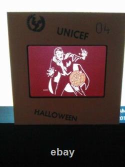 Rare Vintage 1974 UNICEF Halloween Slides using Comics & Cartoon characters