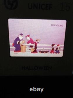 Rare Vintage 1974 UNICEF Halloween Slides using Comics & Cartoon characters
