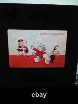 Rare Vintage 1974 UNICEF Halloween Slides using Comics & Cartoon characters
