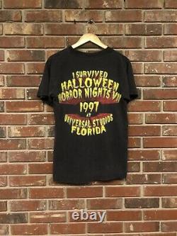 Rare Vintage 1997 Halloween Horror Nights Eye Grabber T-Shirt Faded 90s