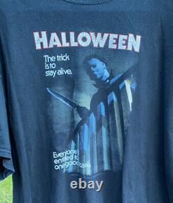Rare Vintage 2XL Halloween Movie Promo T Shirt Michael Myers
