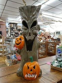 Rare Vintage 35 Spooky Tree Pumpkin Light Blow Mold Halloween Plastic Foam